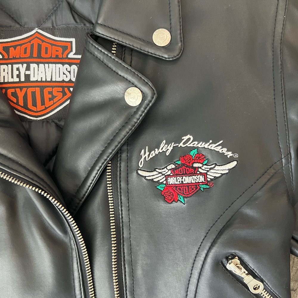 Authentic Vintage Harley Davidson Rebel Rose Zip Up Jacket - Picture 4 of 8